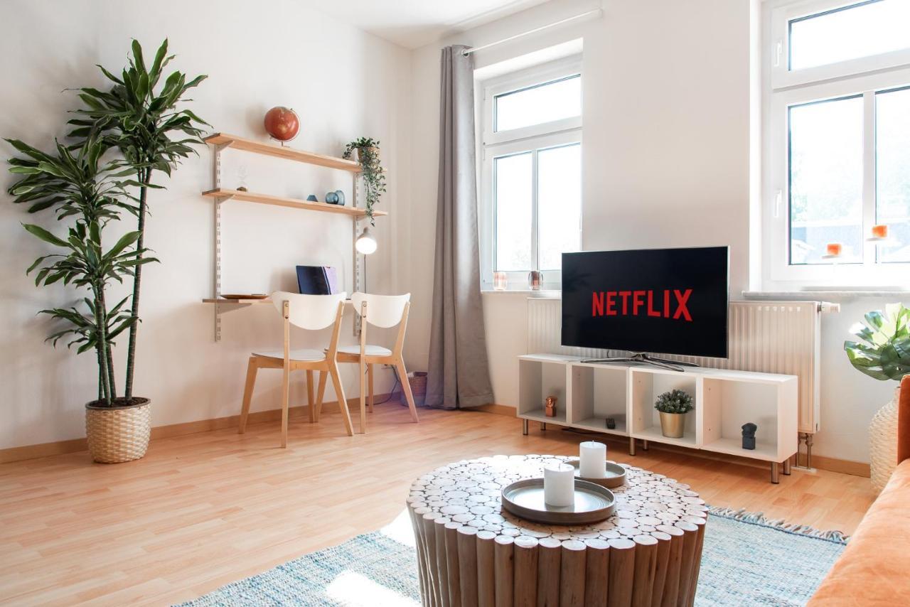 Stilvolles Apartment - Balkon, Netflix, Nespresso, Zentral, Messe Chemnitz Eksteriør bilde